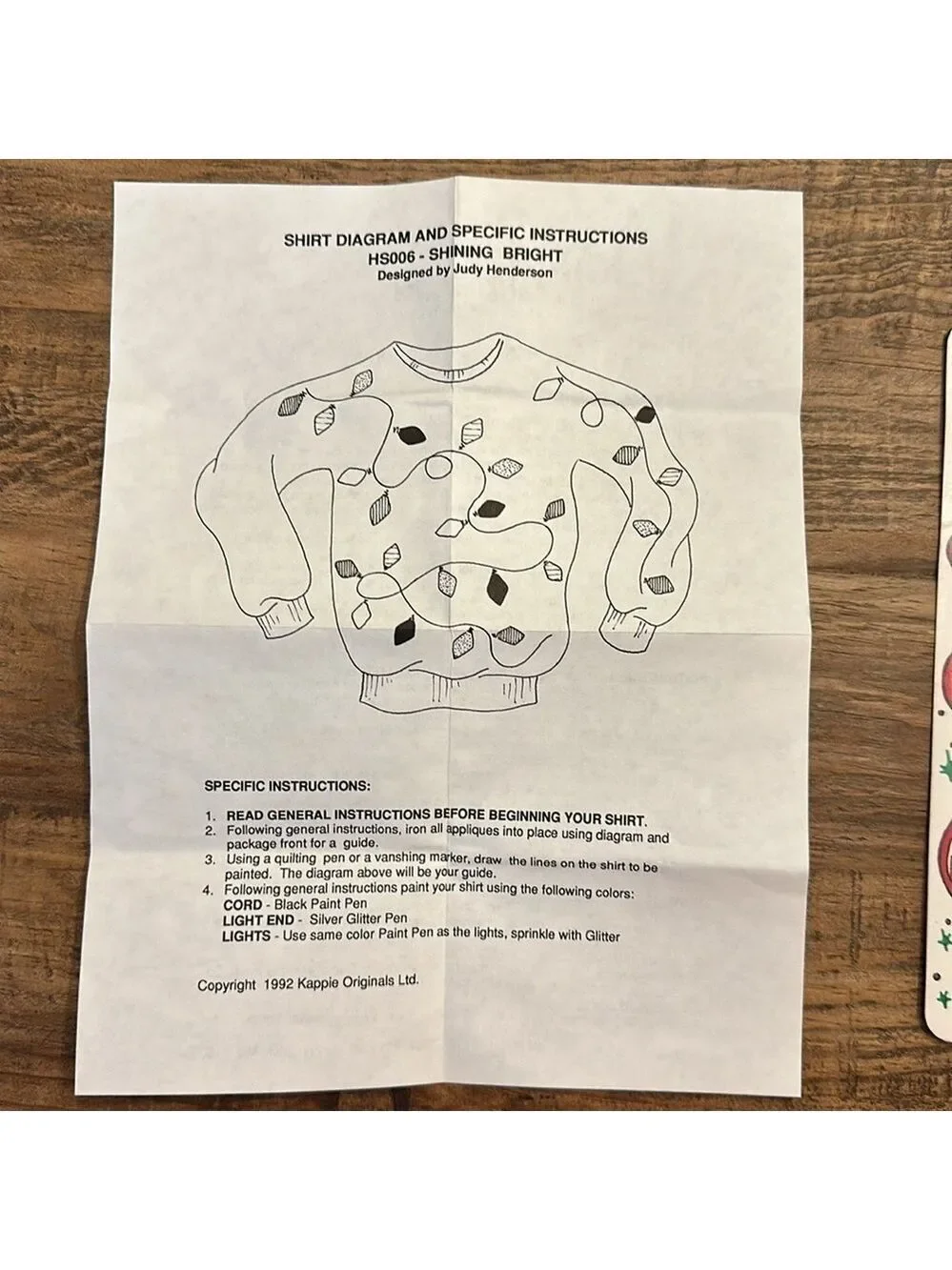 Ugly Holiday Sweatshirt - Make Your Own - Vintage but New - Iron-on Appliqué Kit